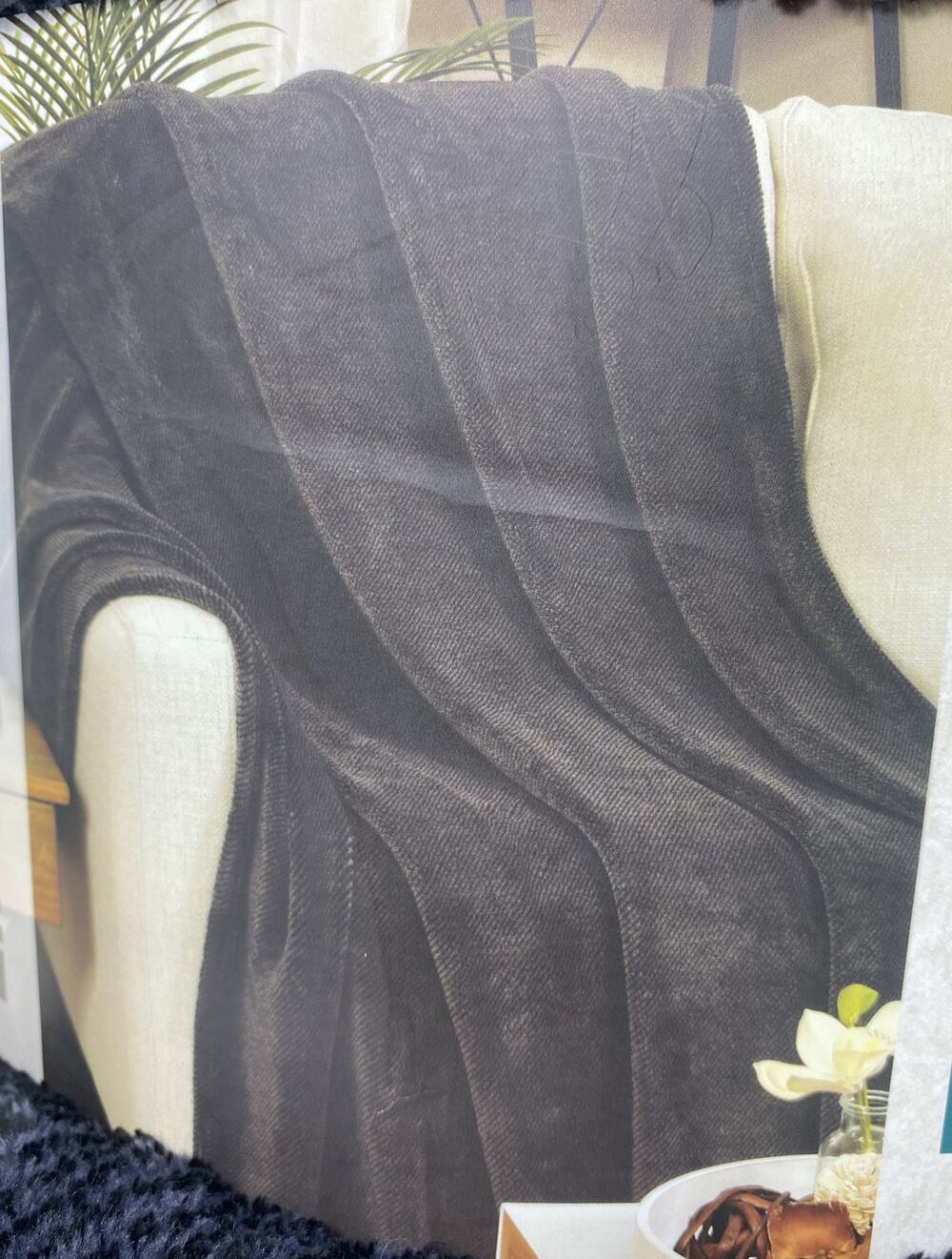 Life Comfort Eco Polyester Plush Throw 60" X 70" Color Gray Ultimate Softness